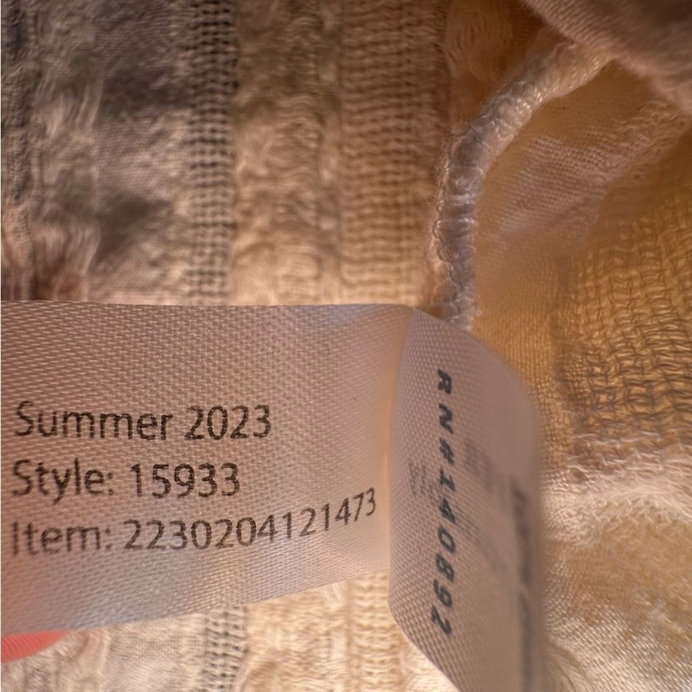 Marine Layer Blouse NWT Women XS Cream Pintuck Lace‎ Peasant Top 15933 - Picture 9 of 11